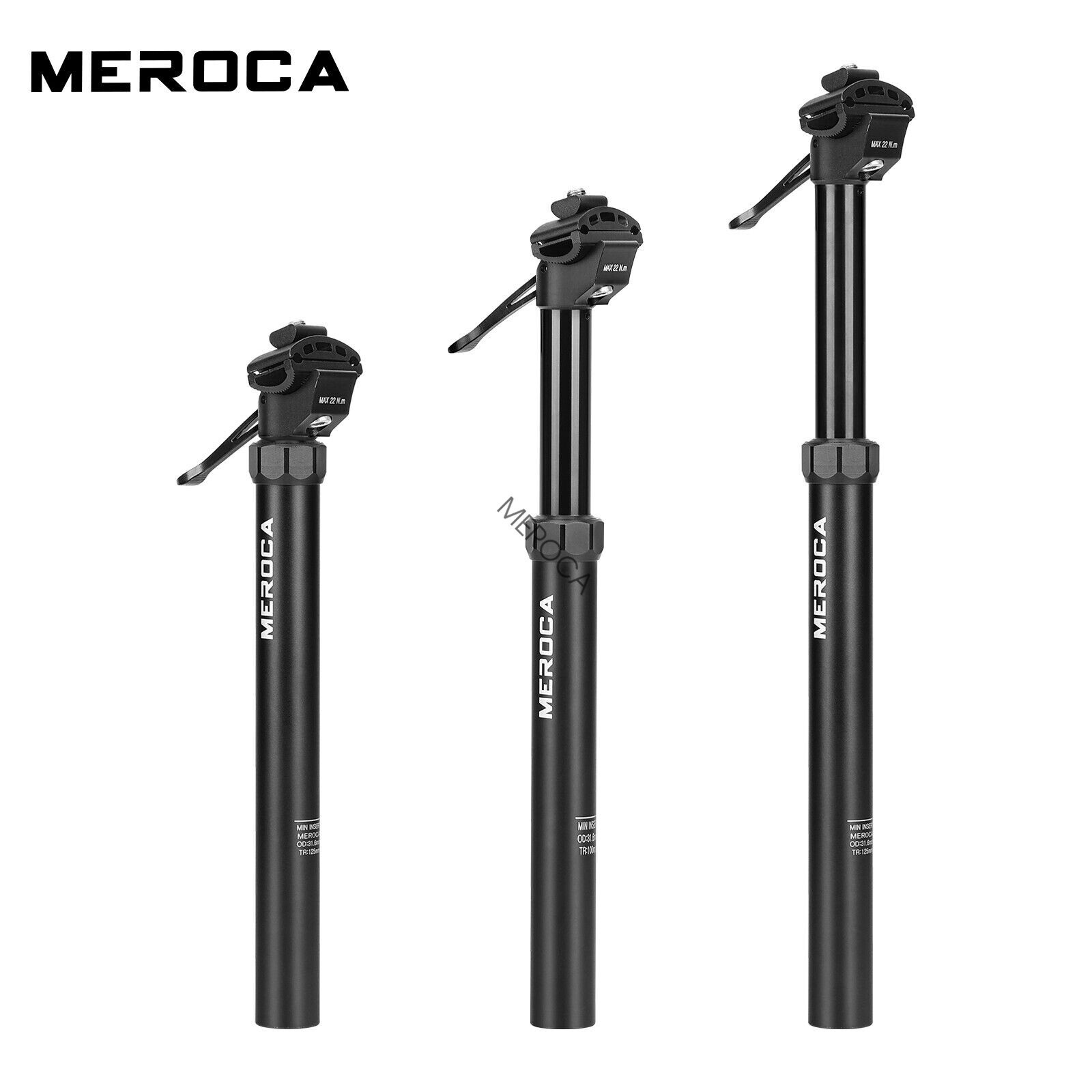 MEROCA Mountain Bike Seatpost MTB Dropper Post 27.2/30.9/31.6mm Seat Post