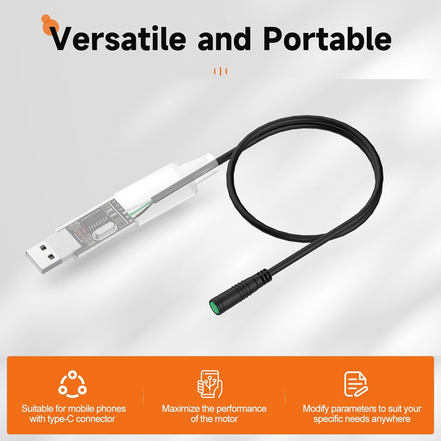 Ebike Usb Programming Cable For 8Fun / Bafang BBS01 BBS02 BBSHD Mid Drive Motor