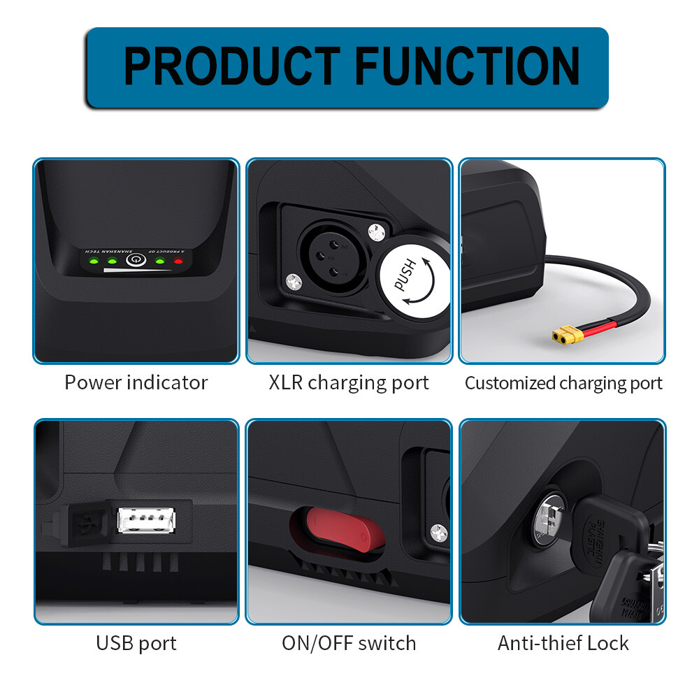 48V 30ah 1800W Hailong Ebike Battery Electric Bike Lithium Batterys Samsung Cell