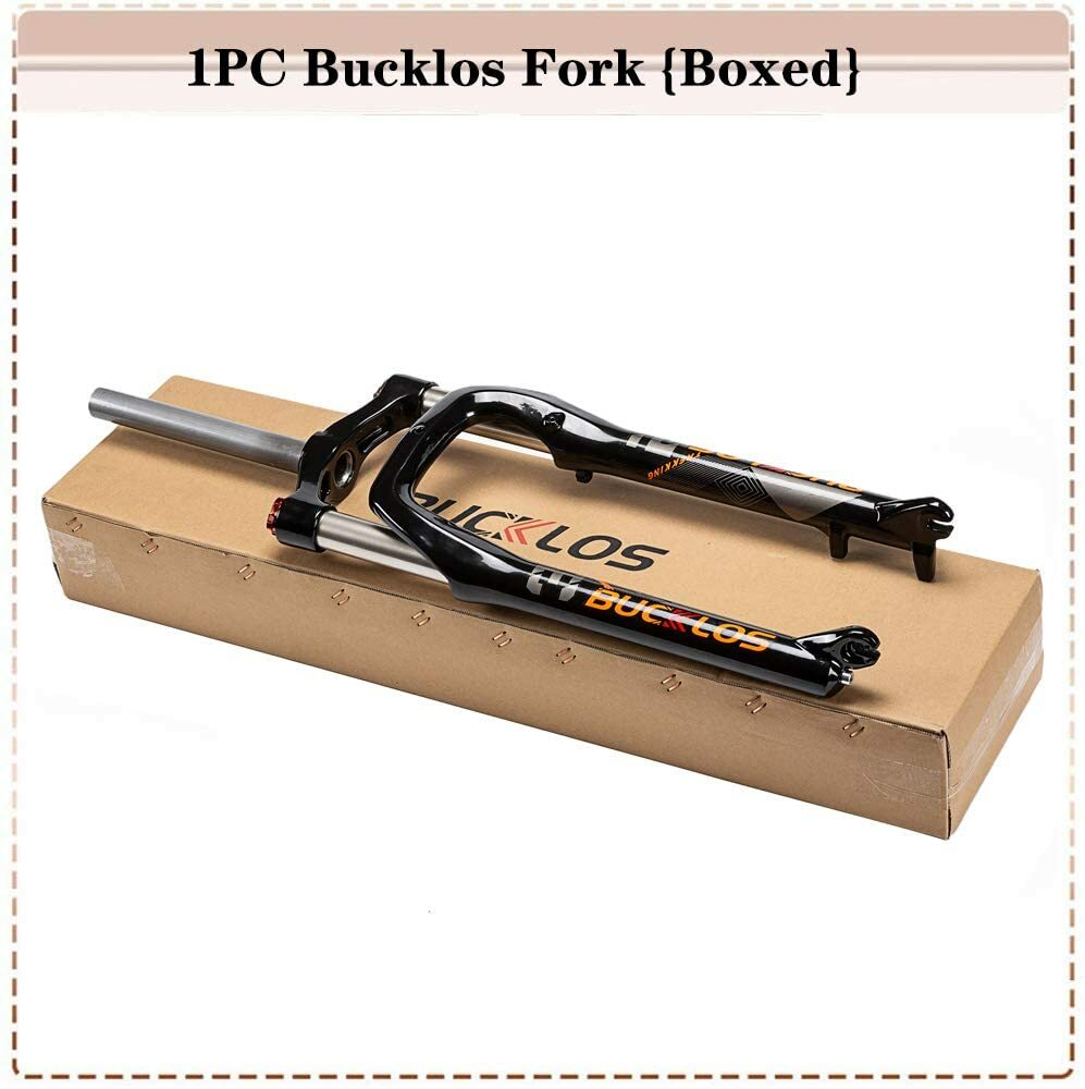 BUCKLOS 26*4.0 inch Mountain Bike Suspension Fork Disc Brake Fat Tire Oil Fork