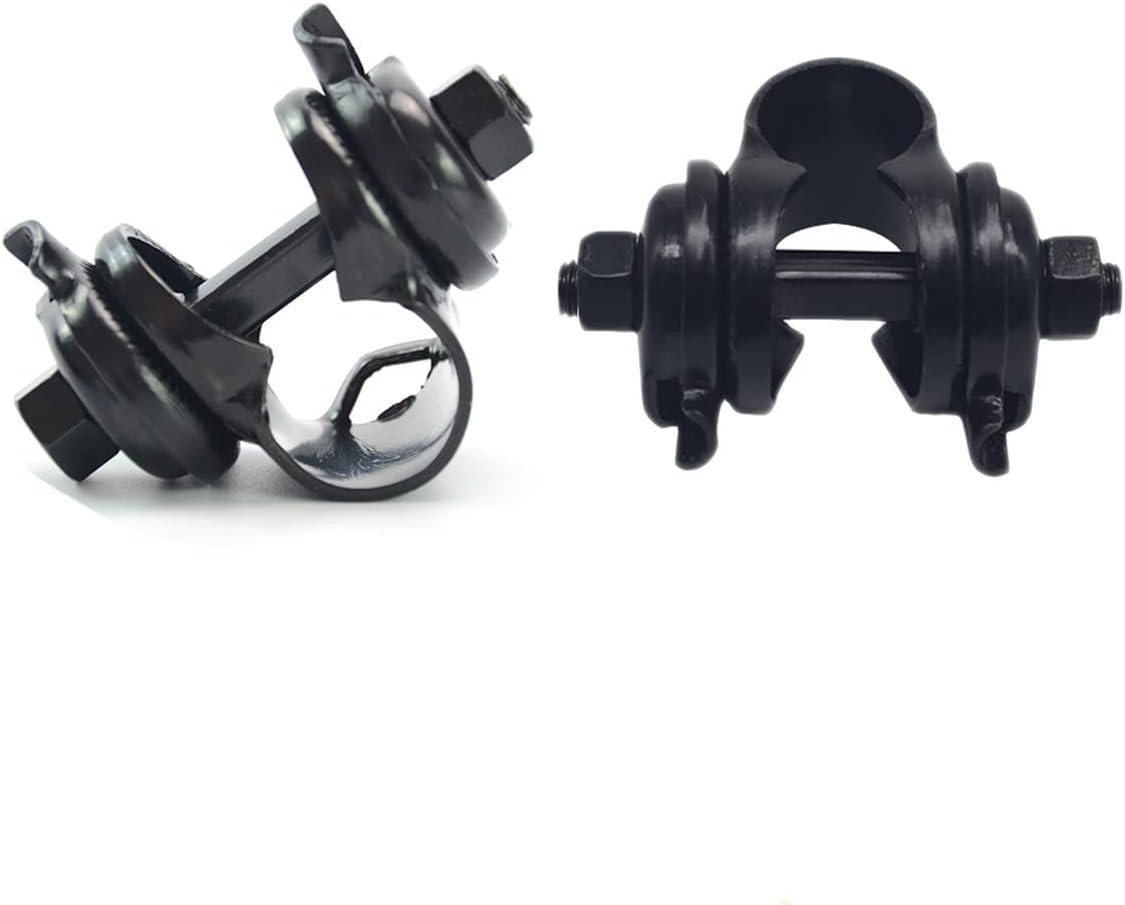 2PCS High-Quality Iron Bike Seat Clamps for Standard Rail Saddles – Black