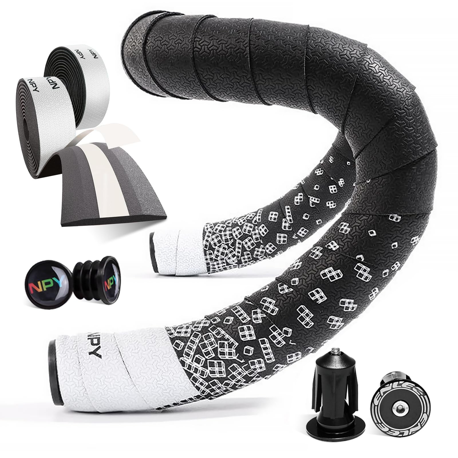 2pcs Bike Handlebar Tapes, Road Bicycle Bar Tape, Absorbent Bicycle Handle Ba…