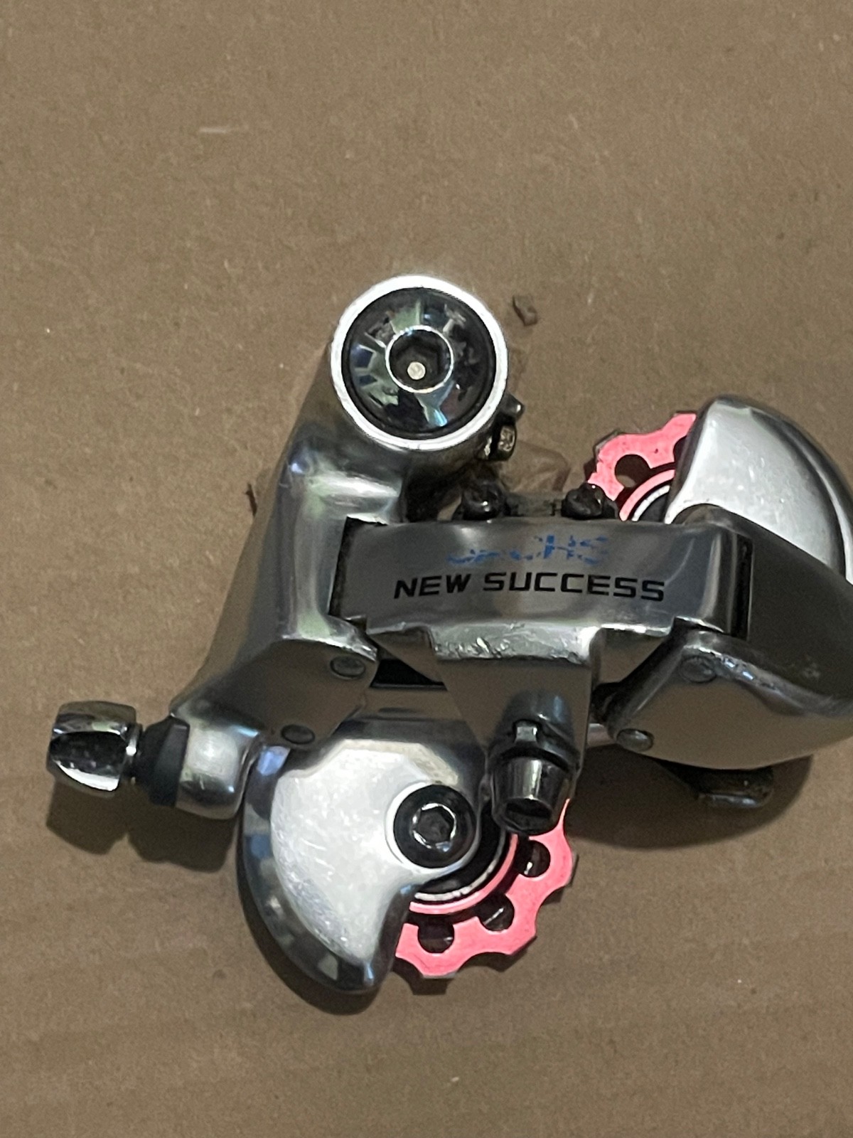 Vintage Sachs New Success Short Cage Rear Derailleur w/Pink Jockey Wheels