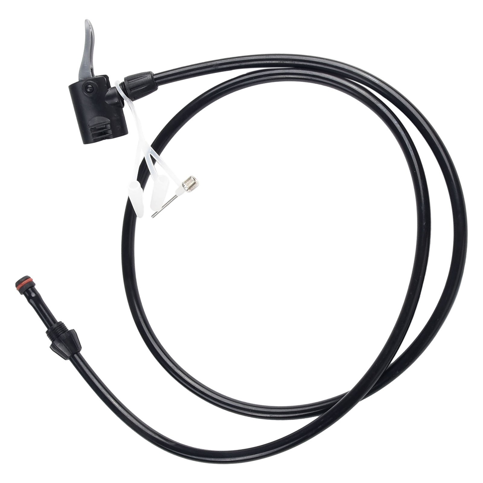Convenient 125cm Bicycle Pump Tube Hose Extension for Multiple Nozzles