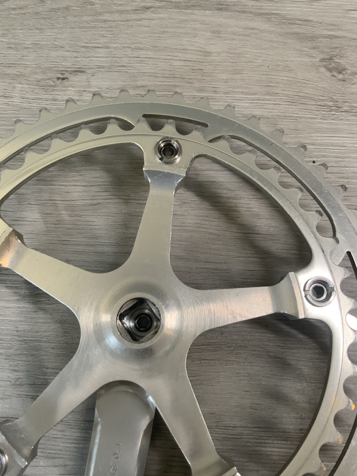 CAMPAGNOLO SUPER RECORD CRANKSET DOUBLE 52-42 TOOTH 170 MM ARMS RECORD CAPS