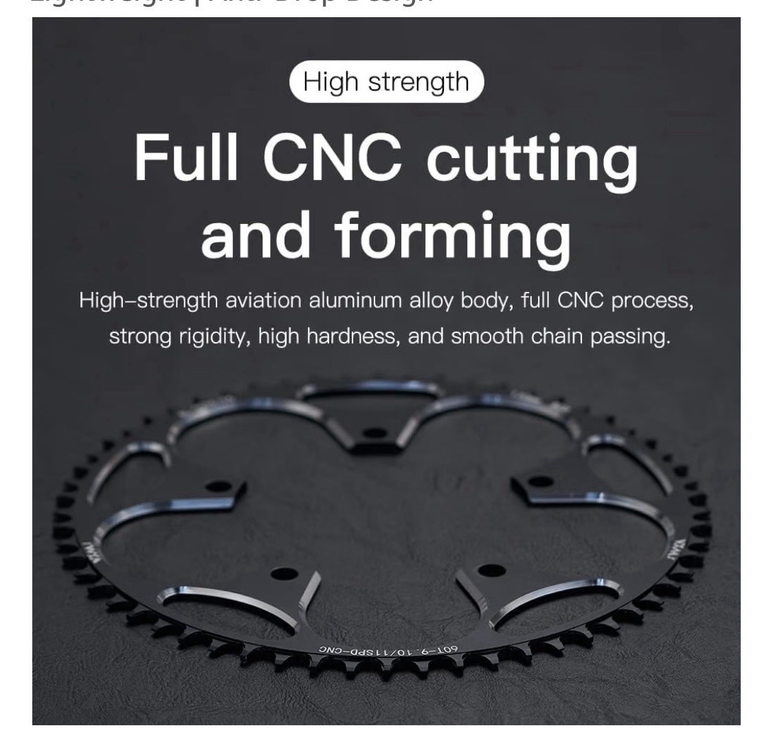 YBEKI 130BCD Chainring CNC Aluminum Narrow-Wide 8-12 Speed 48T Round