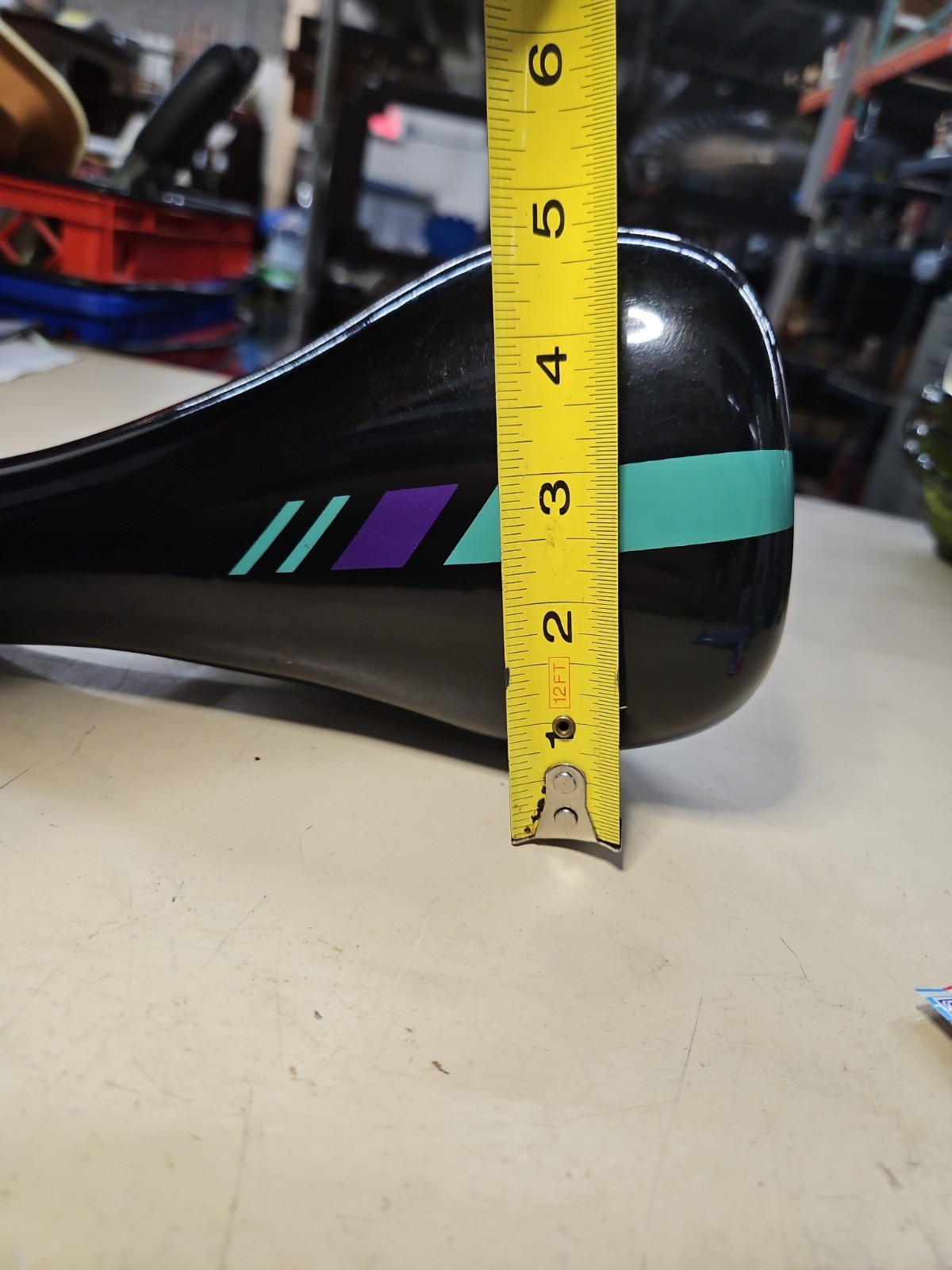 Schwinn Bike Saddle/Seat Black Purple Teal Pattern Line Astro