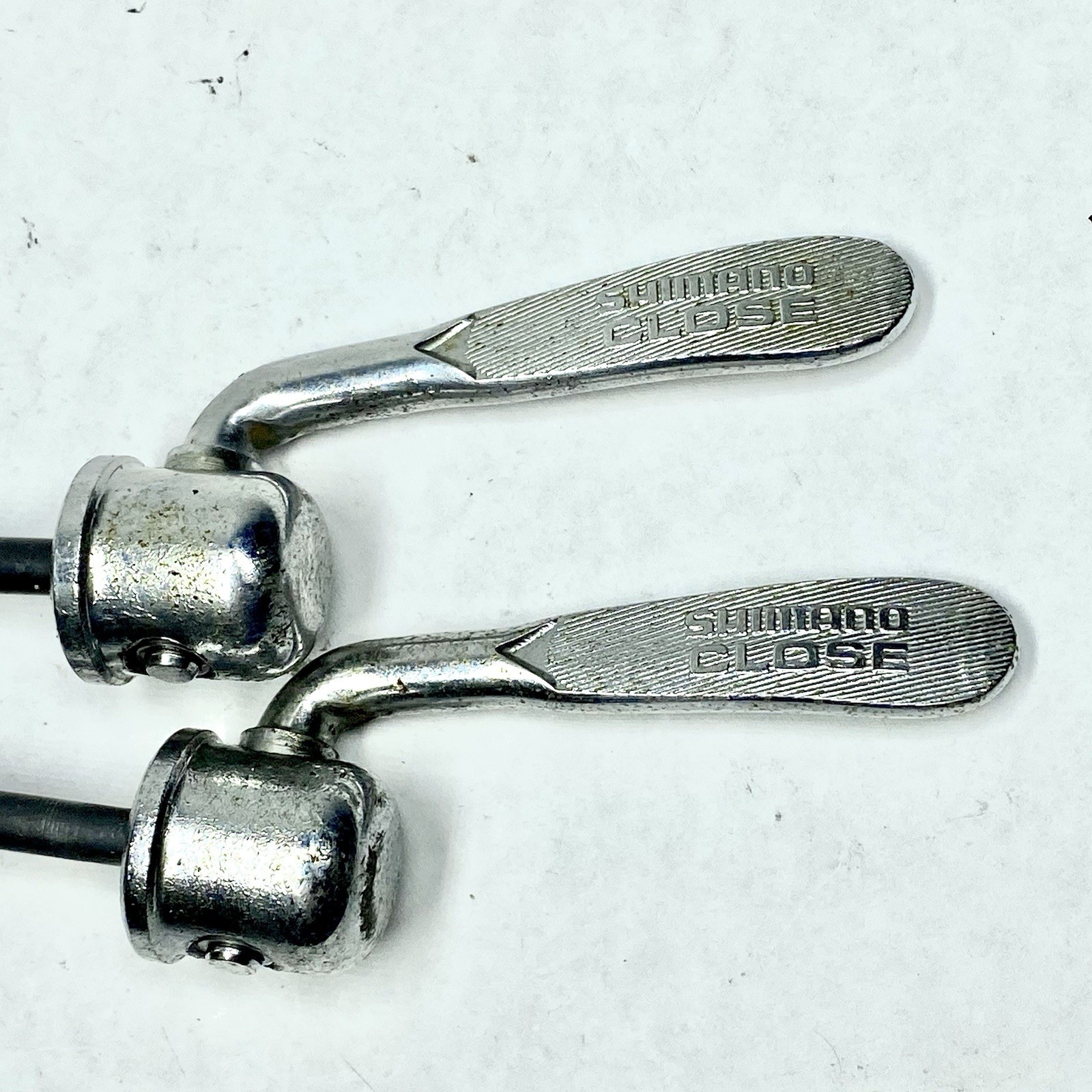 Shimano Quick Release Skewer Set Front Rear 100mm 135mm Chrome Vintage MTB