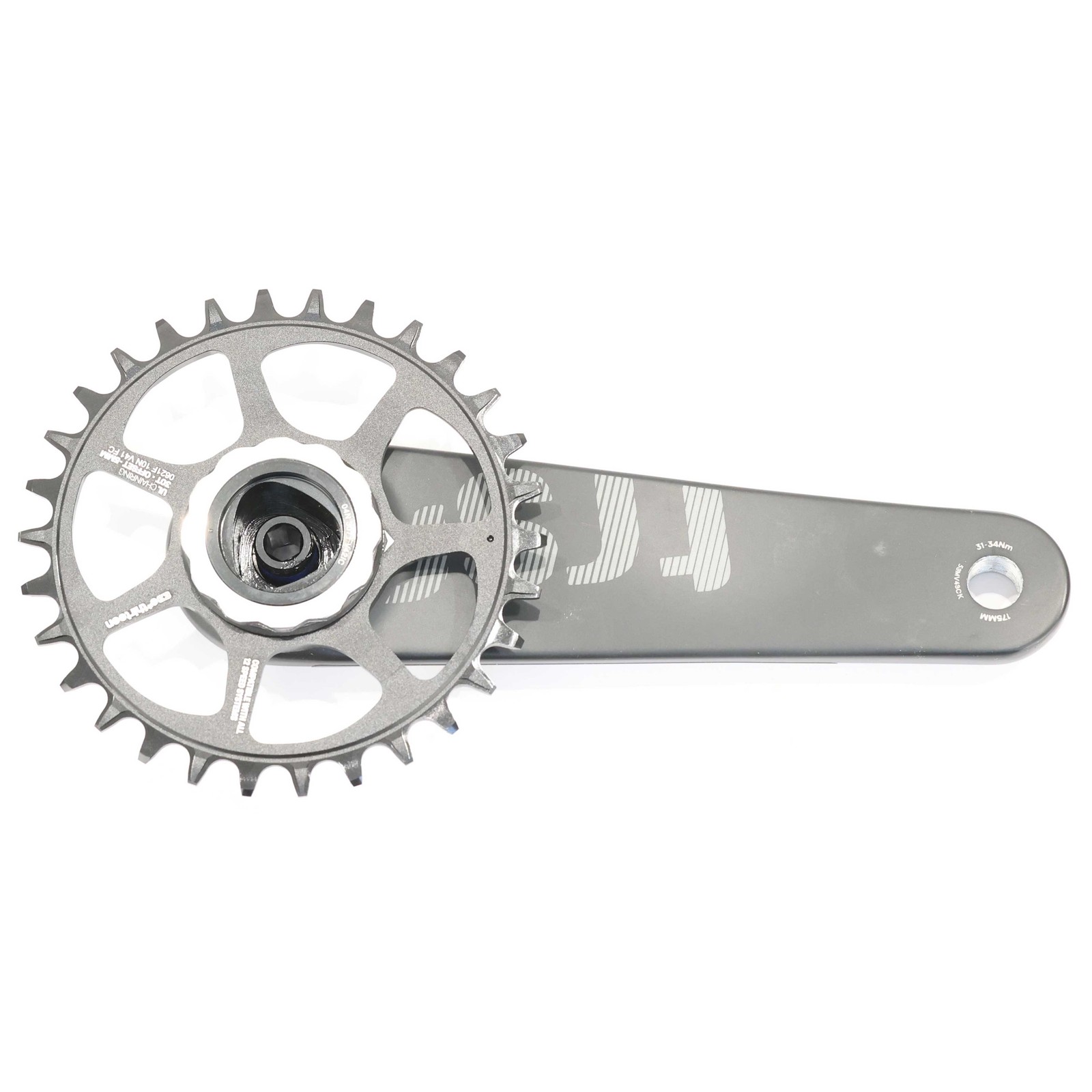 e*thirteen TRS Race Carbon MTB Crankset, 175mm, 30T, Boost, Gen 4, 55mm Chainlin
