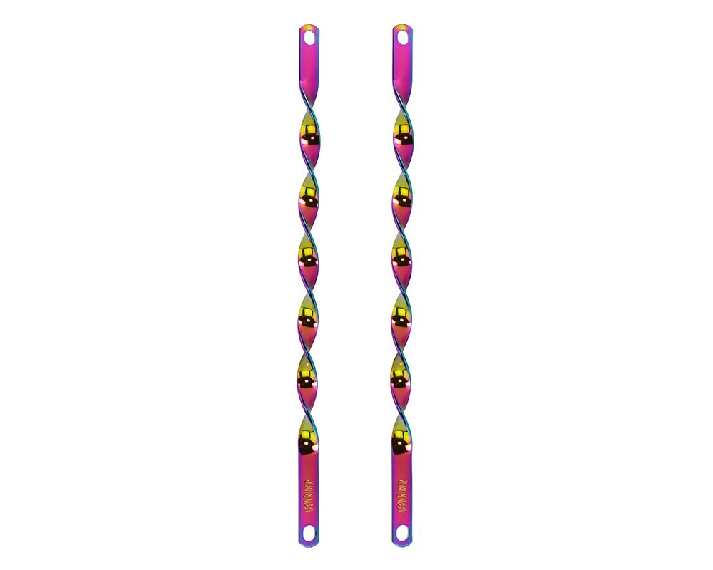 F&R VINTAGE LOWRIDER 18″ LONG FLAT TWISTED SPRING NEON FORK BARS 20″ BICYCLE