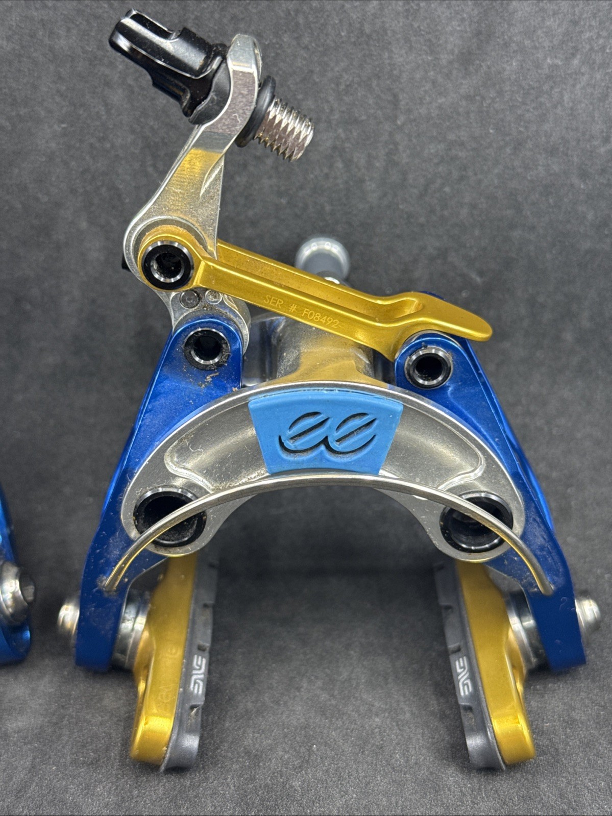 Cane Creek eeBrakes LIMITED EDITION ~ Blue Gold Silver ~ Rim Brakes Center Mount