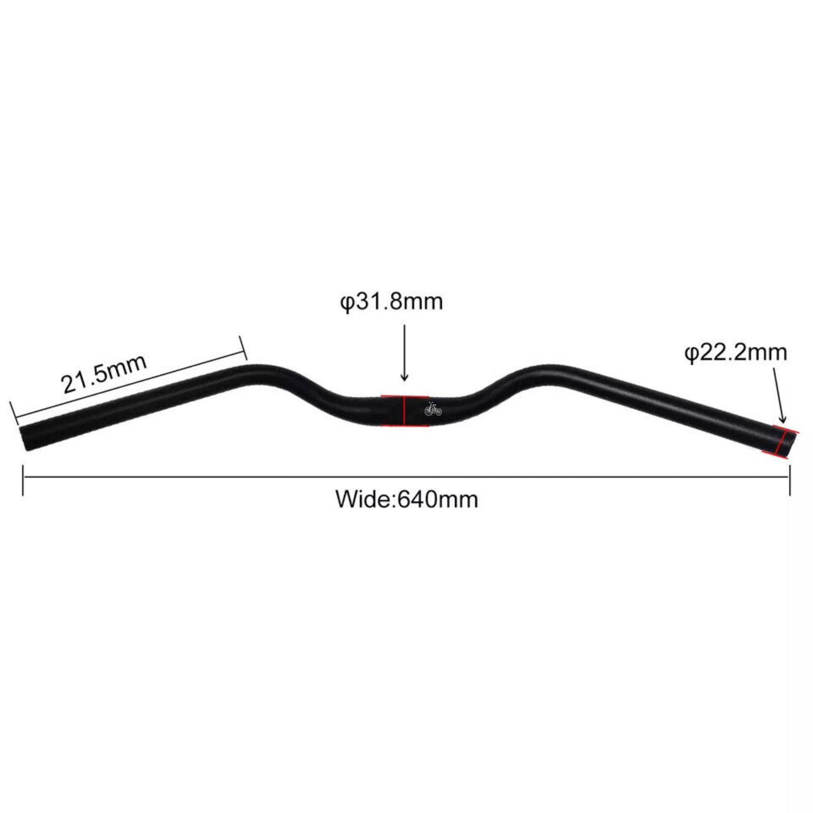 Bicycle Riser Handlebar 31.8mm 640 Road Mtb Comfort Commuter Stash Track Gravel