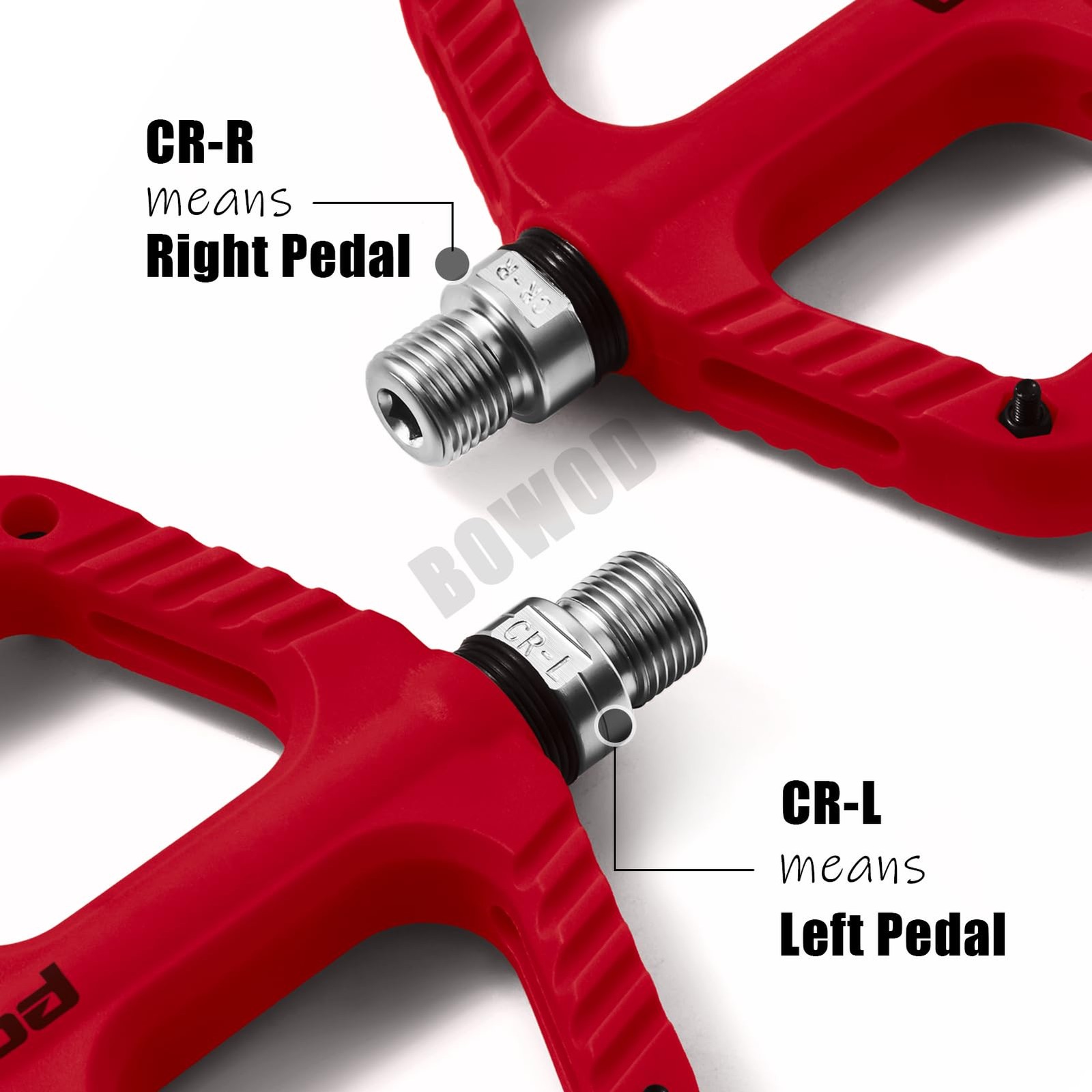 Bicycle Pedals Mountain Bike Adult Platform Flat Pedals Wide Bearing Red