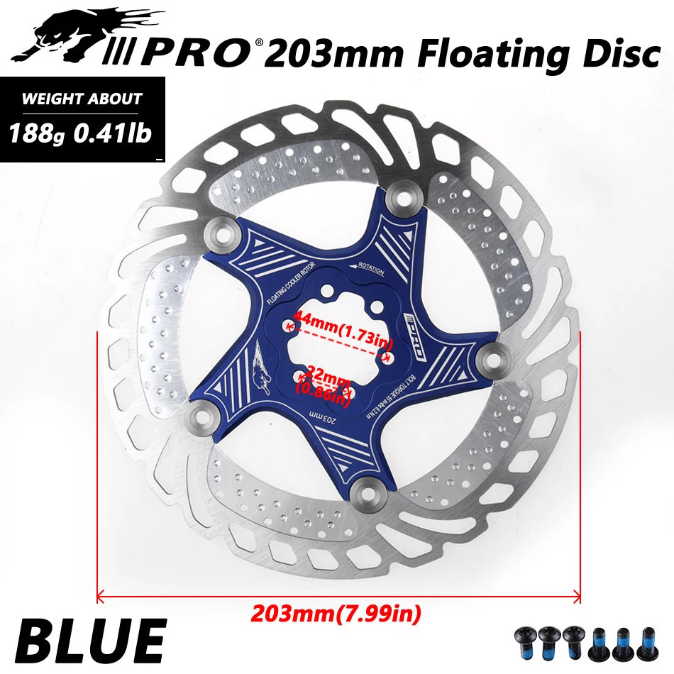 MountainBike MTB DH 6inch 160/180/203mm Cooling Disc Heatdissipation Brake Rotor