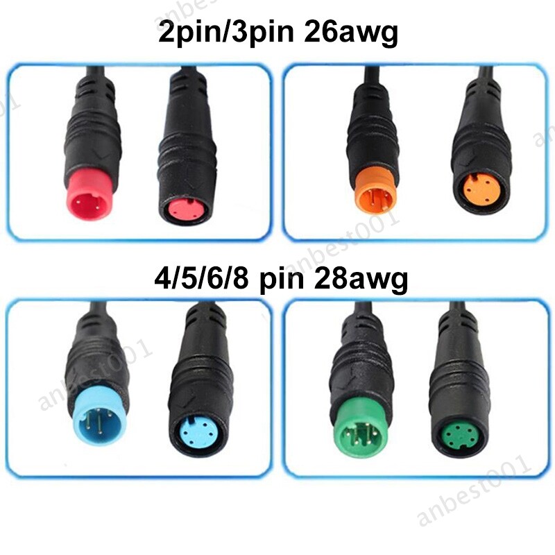 M8 2 3 4 5 6 Pin Sensor male to female connector Cable Electric Waterproof plug