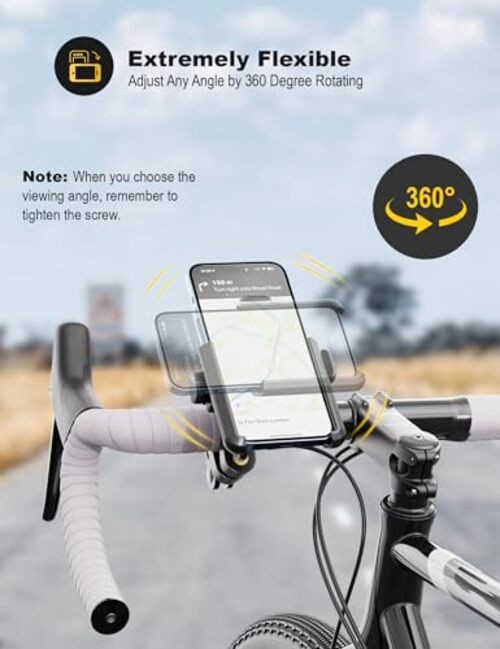 Bike Phone Mount Universal Motorcycle Handlebar Phone Holder 【1S Quick