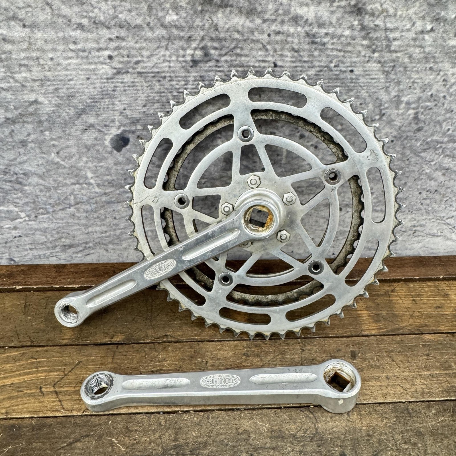 Vintage Stronglight 49D Crankset 170mm 52/40T Road Bike Double Alloy France