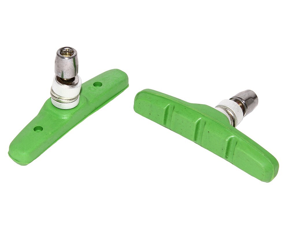 AltaLine V-Brake Bicycle 70mm Brake Shoes W/Nut Green.