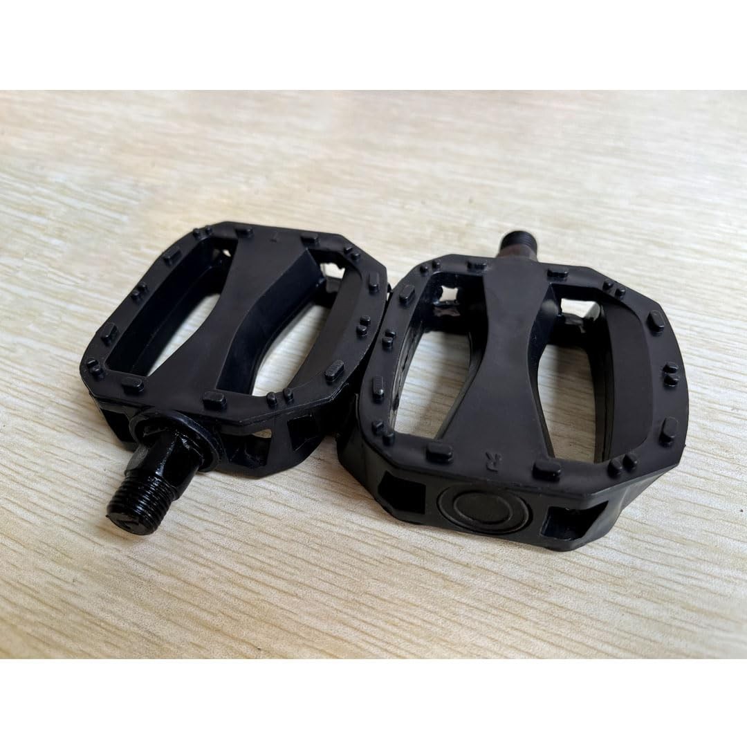 Upgraded Kids Bike Pedals 1/2 Inch 1 Pair Resin 12» 14» Black