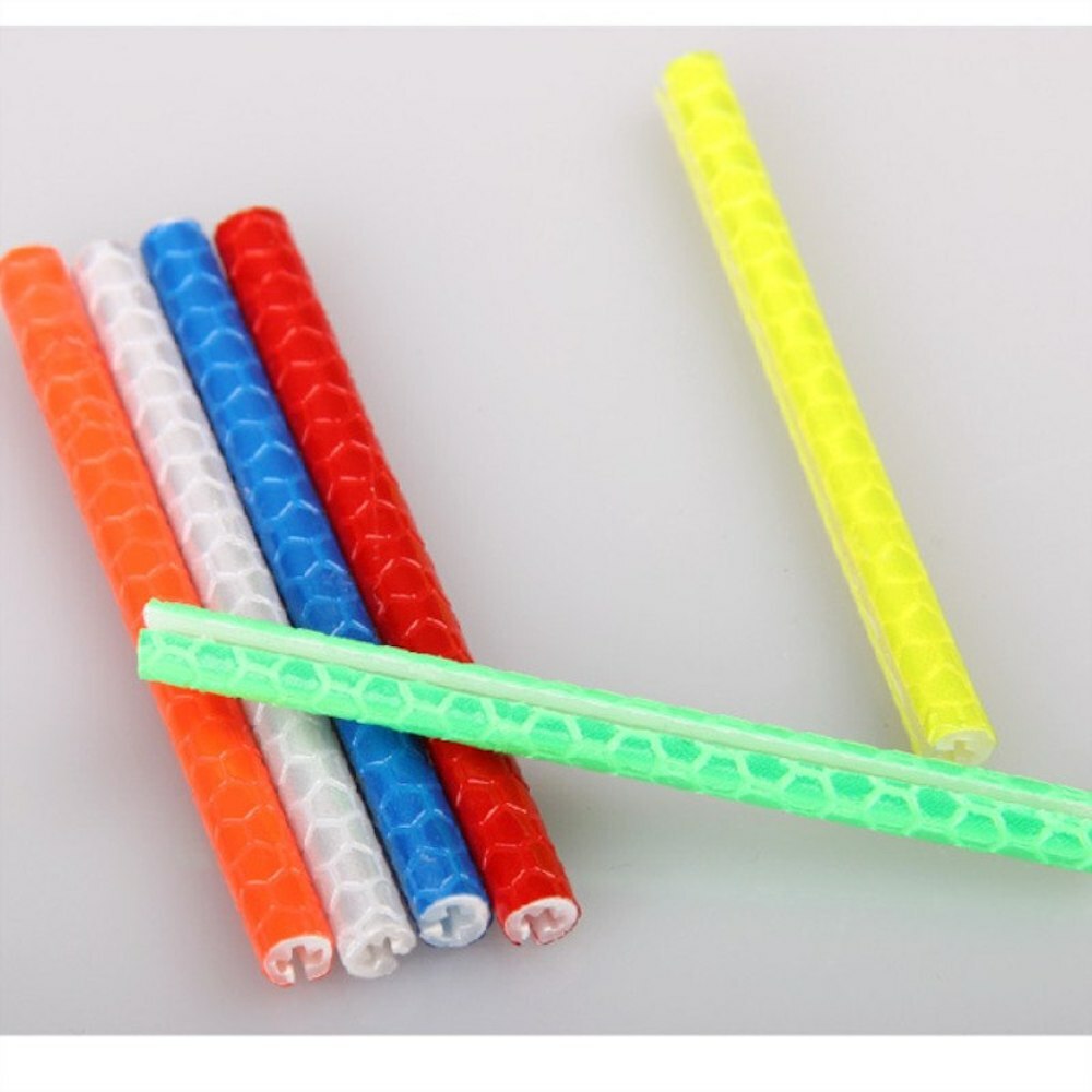 12 PACK SPOKE REFLECTORS 2.75″ SAFETY STRIPS FOR Cycling Bikes Bicycle Wheel Rim
