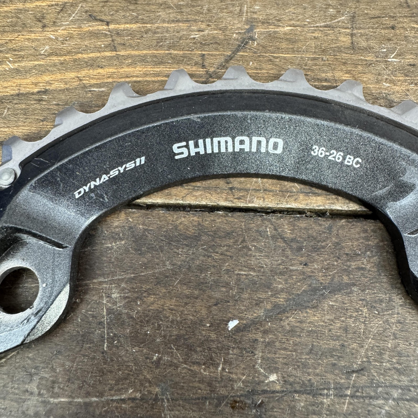 Shimano 36T Chainring DynaSys11 4-Arm Asymmetric Black MTB 36-26 BC Outer Ring