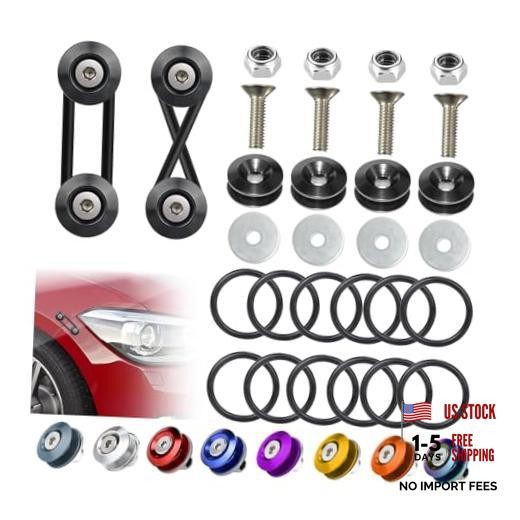 Universal Bumper Clips, Front Rear Bumper Quick Release Kit, Bumper 2set Black