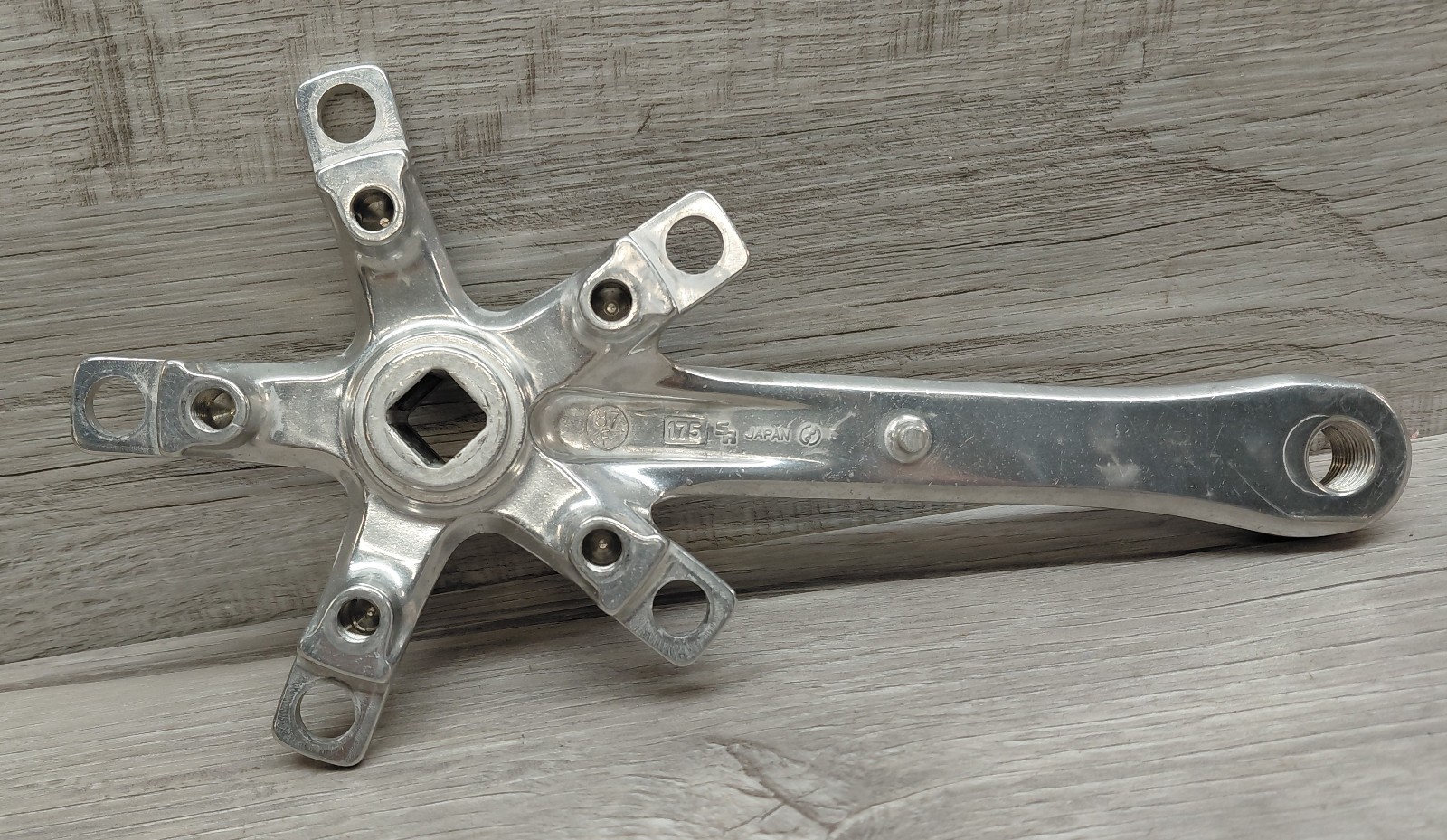Vintage SR Sakae SX Crankset – Triple – 175 mm 110/74 BCD Square Taper Japan
