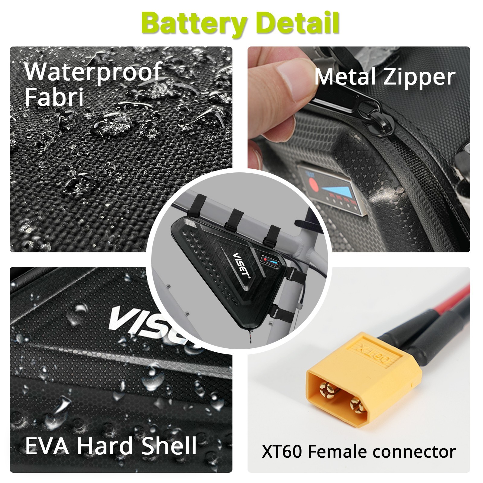 VISET 36v 20ah ebike battery VISET Electric Battery for 100W-800W Ebike 20A BMS