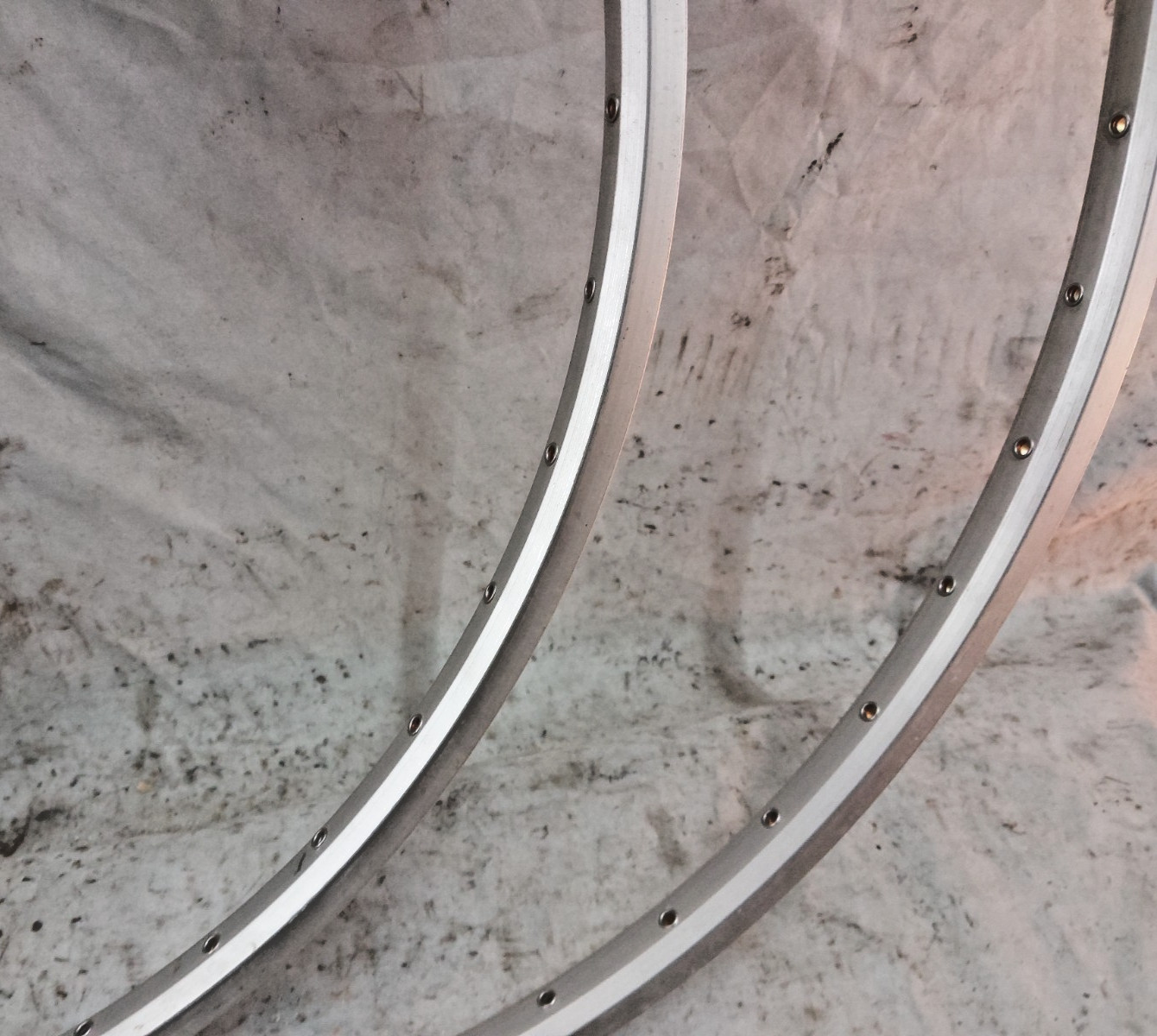 FIR MT232 193 700c Tandem Road Bike Rim Set 40S Silver Italian Made Doublewalled