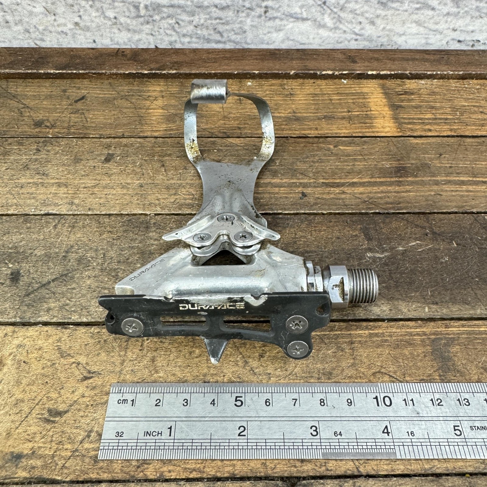 Vintage Shimano Dura-Ace PD-7400 LEFT Pedal 9/16 In Toe Clip Road Eroica