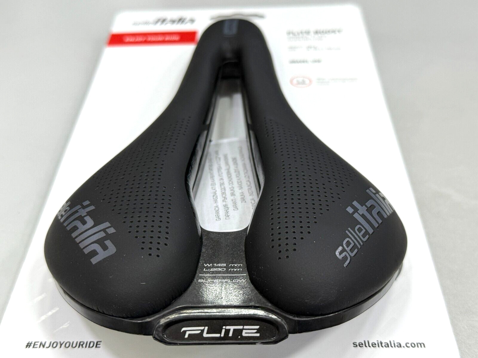 Selle Italia Flite Boost Gravel Ti316 Superflow L3(145x250mm) Saddle Black