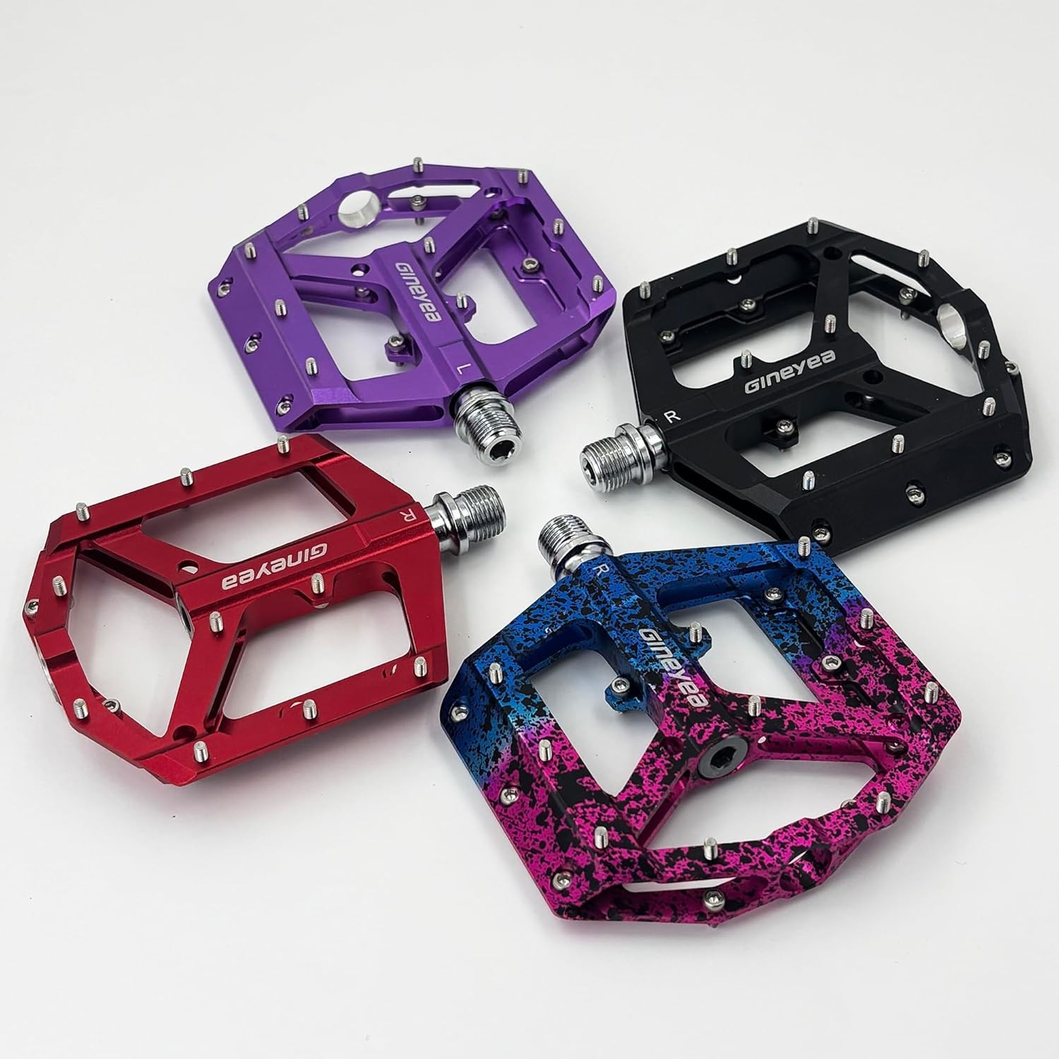 Mountain Bike Pedals Aluminum Alloy Flat Platform 9/16″ Sealed Bearing