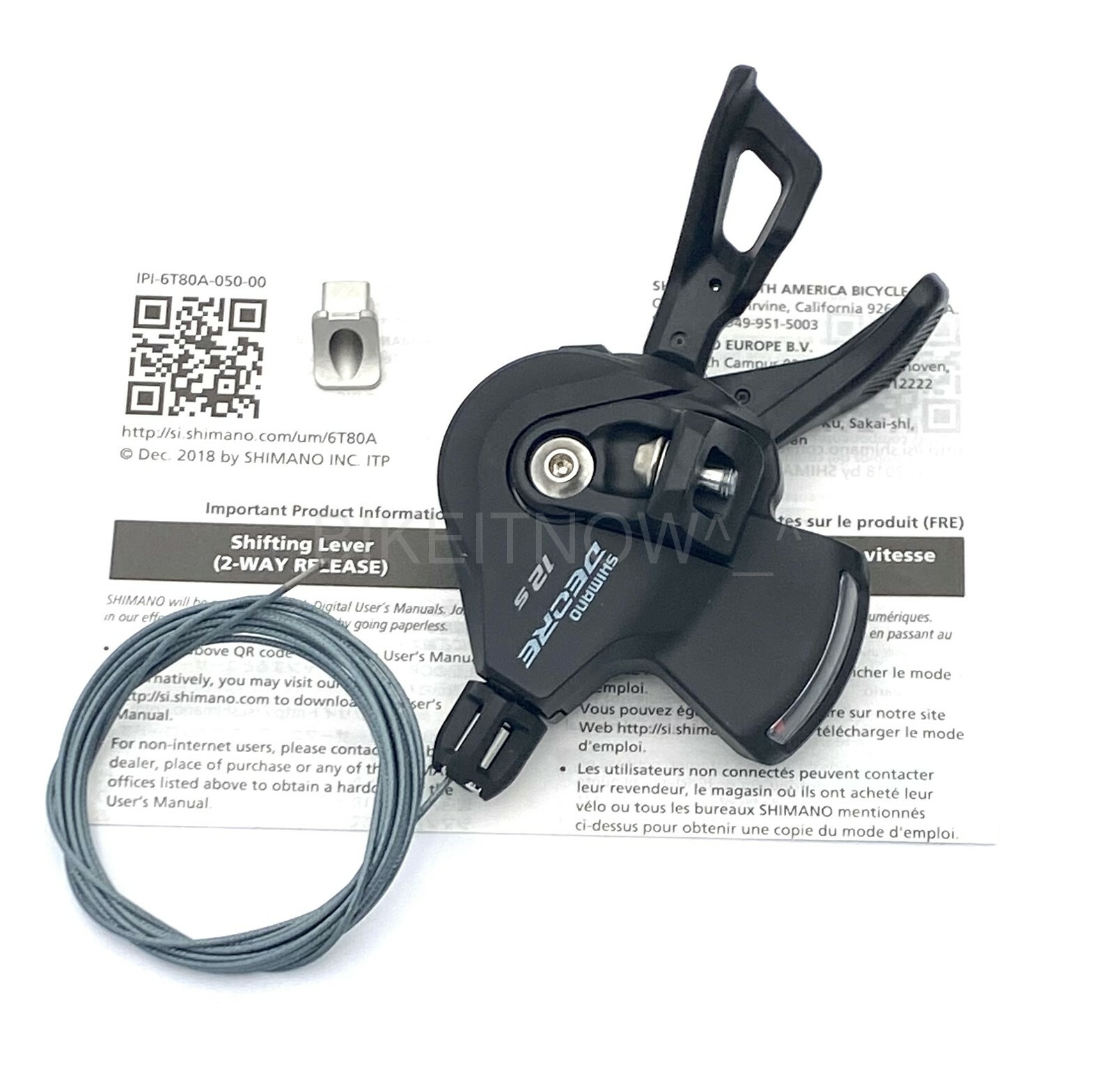 Shimano Deore Bike Shifter SL-M6100-IR Right 12S+I-SpecEV w/Optical Gear Display