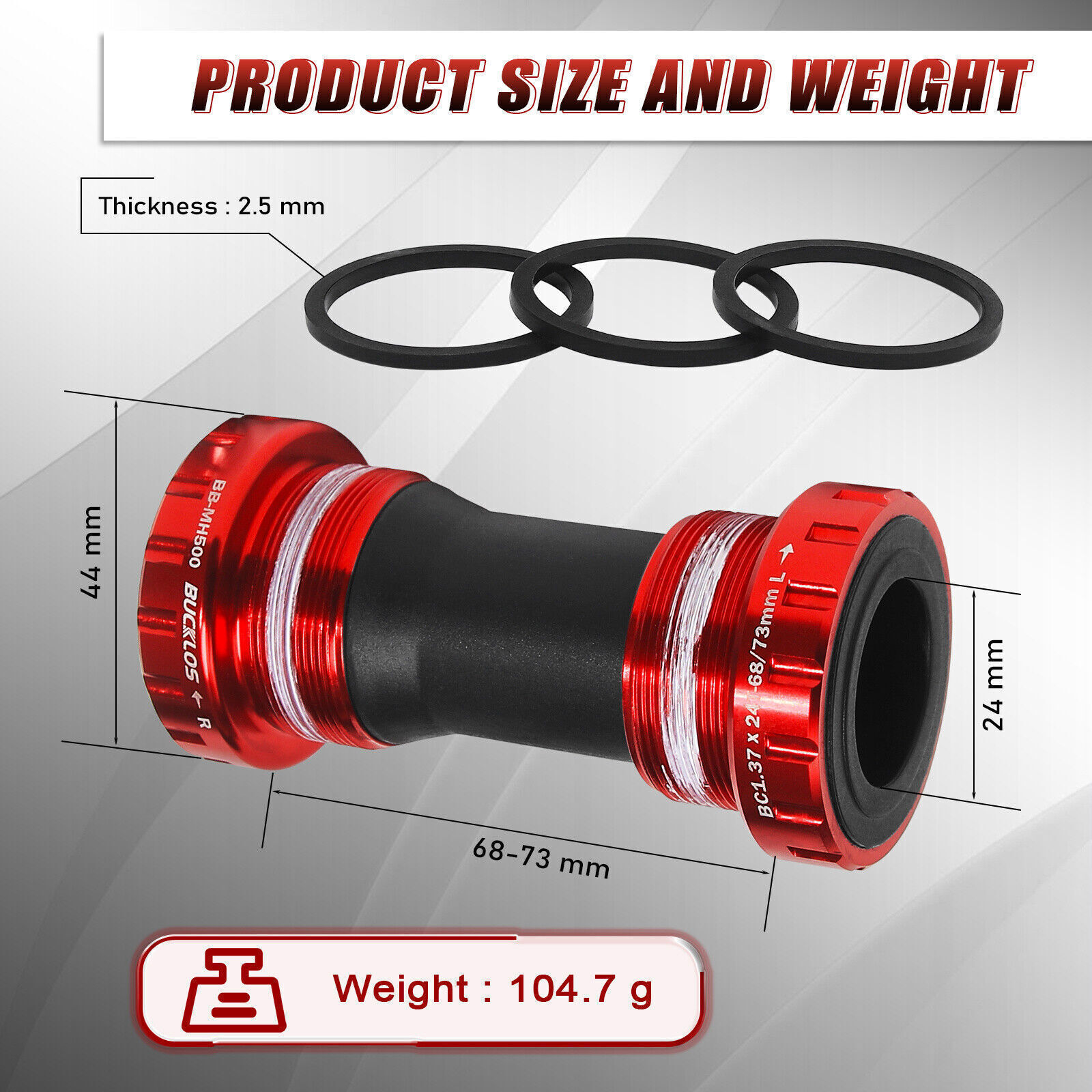 US Ceramic Bearing Bottom Bracket BB68/73mm MTB Road Bike Threaded Hollowtech II