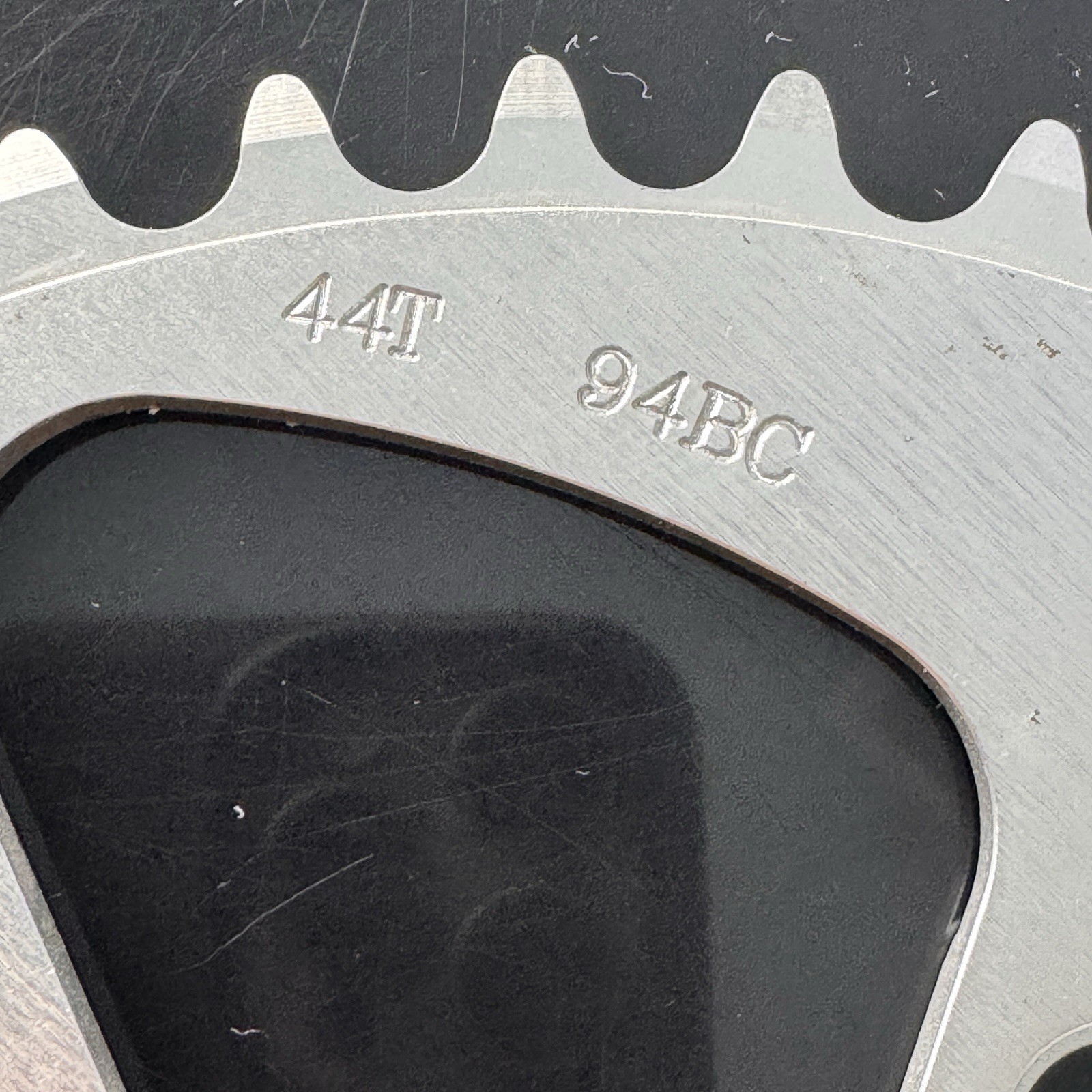 Chainring 44T x 5 Bolt x 94mm W Shifting Ramps & Pin for ATB Cranks Silver