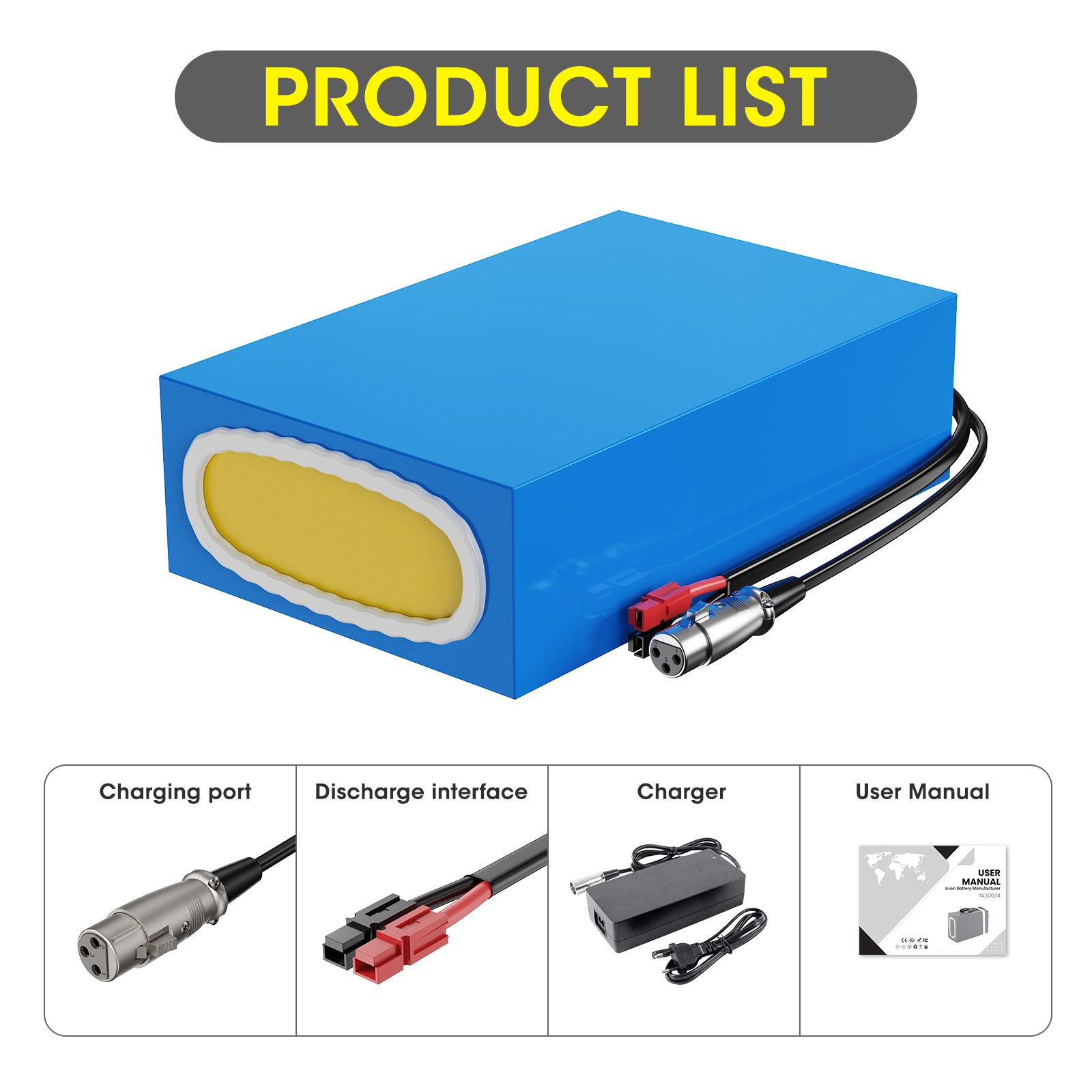 Ebike Battery 36V 48V 52V 60V 72V 40Ah 30Ah Lithium for 0-5000W Motor Waterproof