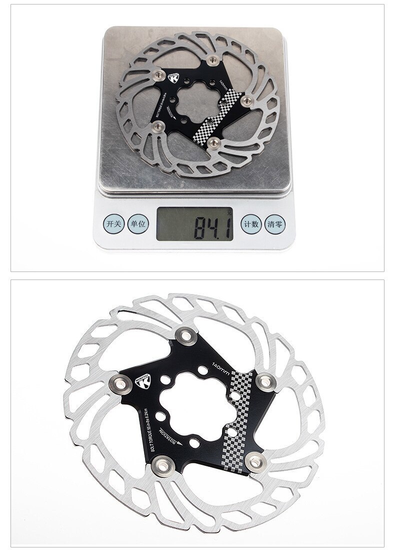 KOOTU Bike Disc Brake Rotor 160mm 180mm 203mm with 6 Bolts MTB Bicycle Rotors