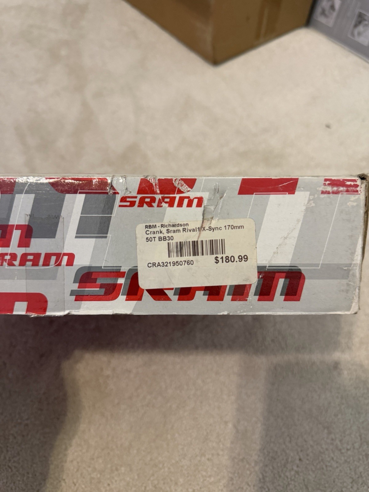 SRAM Rival 1 X-Sync Crankset 170mm 50-tooth BB30