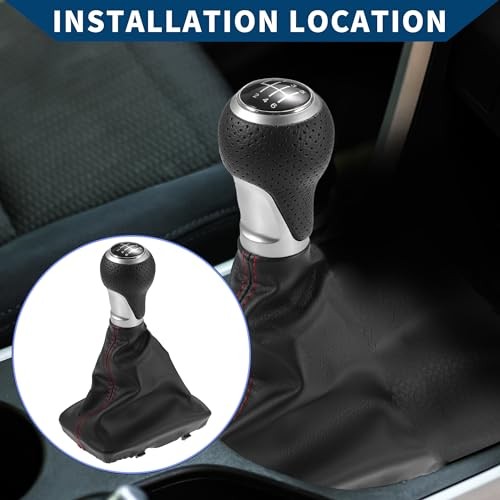 6 Speed Manual Gear Shift Knob with Dust Cover for Audi A4 S4 2007-2015 /