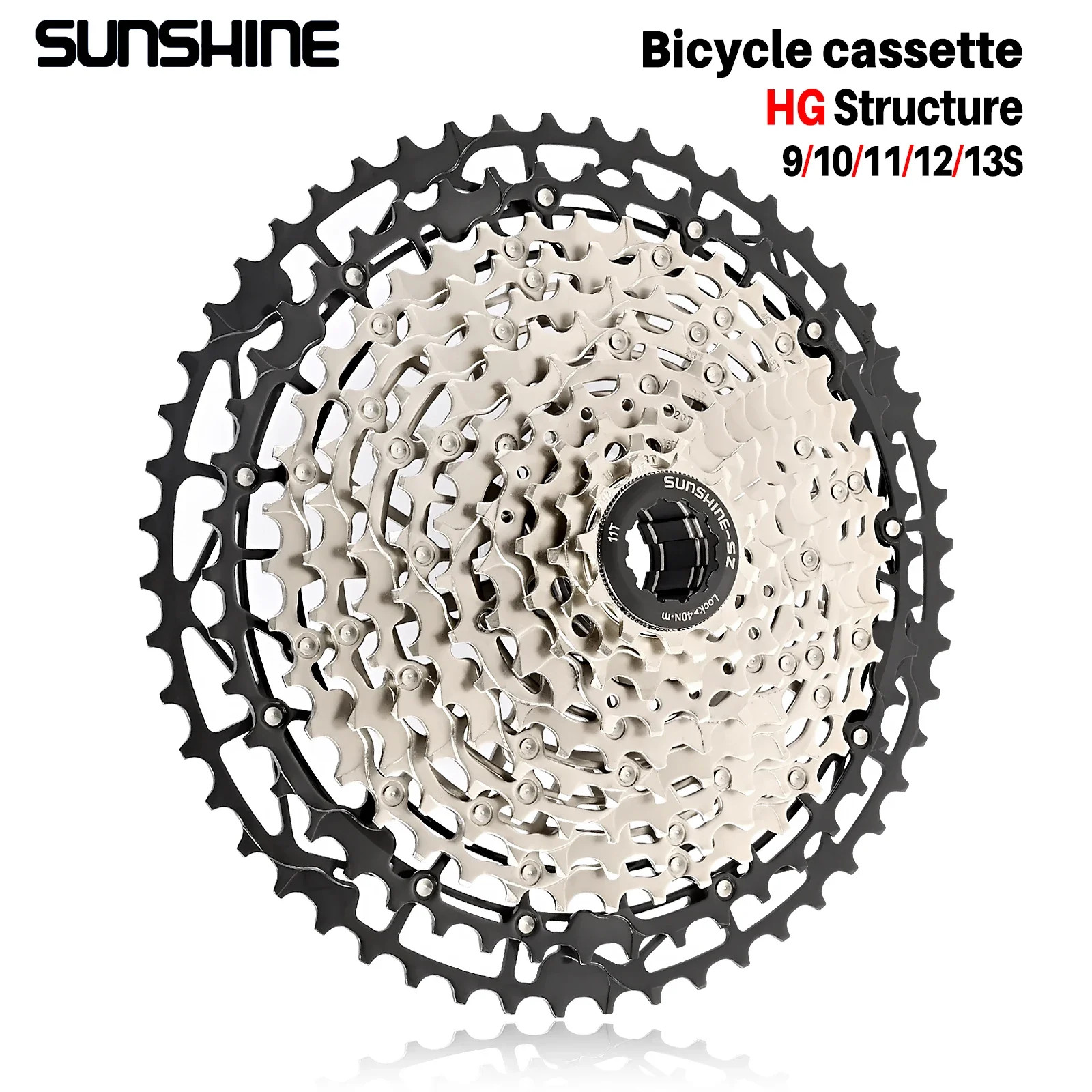 Sunshine 9S 10S 11 12 13 Speed UltraLight Cassette for MTB Bike HG Freewheel