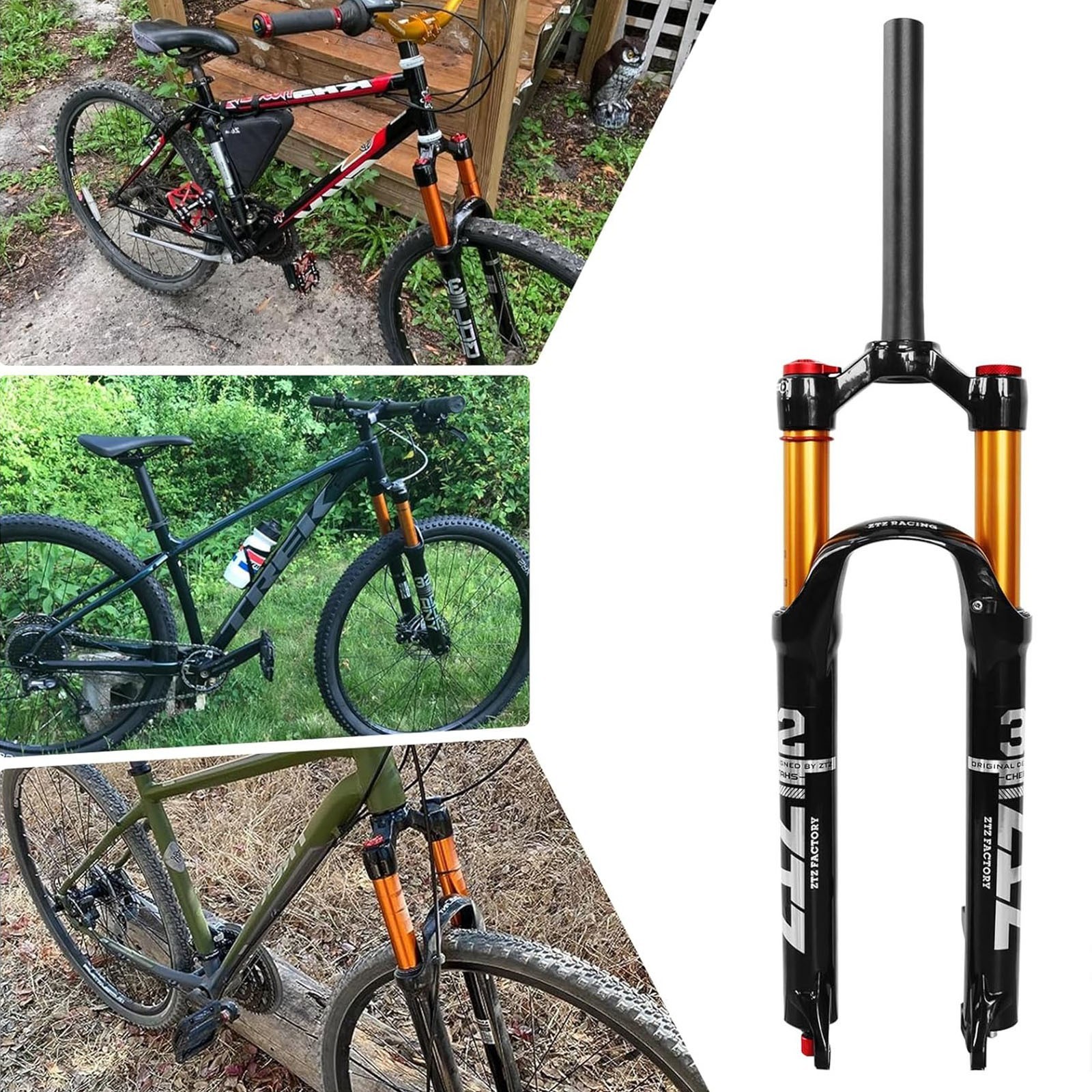ZTZ 26/27.5/29 inch MTB Air Suspension Fork QR 9mm*100mm for XC/AM Mountain Bike