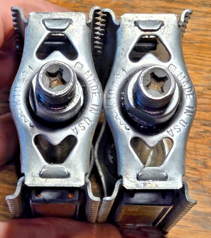 Vintage Union K10491 U41 Rat Trap Bicycle Pedals USA From Gambles Hiawatha 1/2″