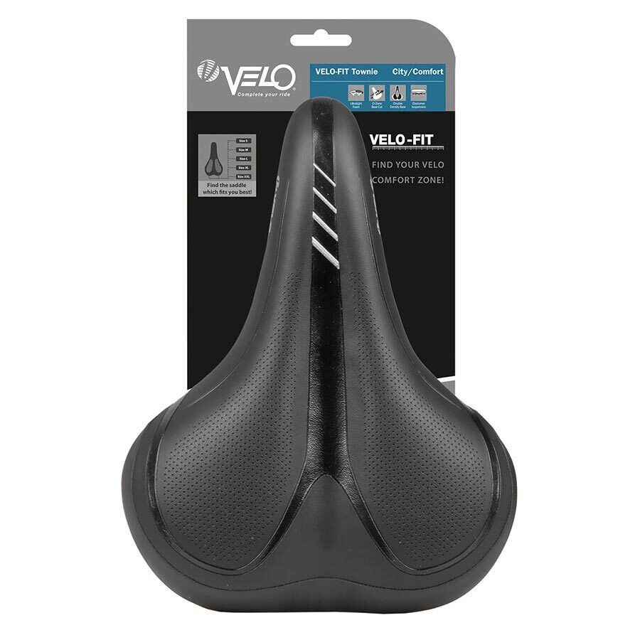 Velo, Fit B-Town, Saddle, 267 x 238mm, 765g, Black