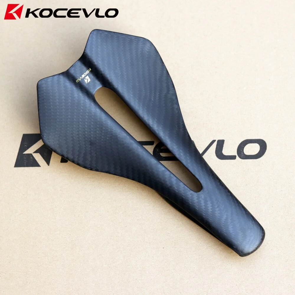KOCEVLO Carbon Fiber Road Bike Saddle Ultralight 90g Integrated Seat Cushion