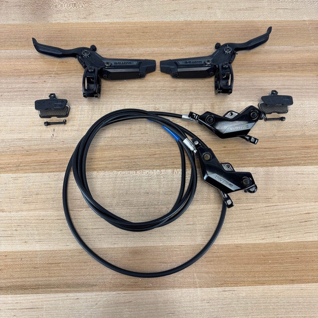 Low Mile! SRAM Motive Silver Post Mount MTB Hydraulic Brakeset 559g