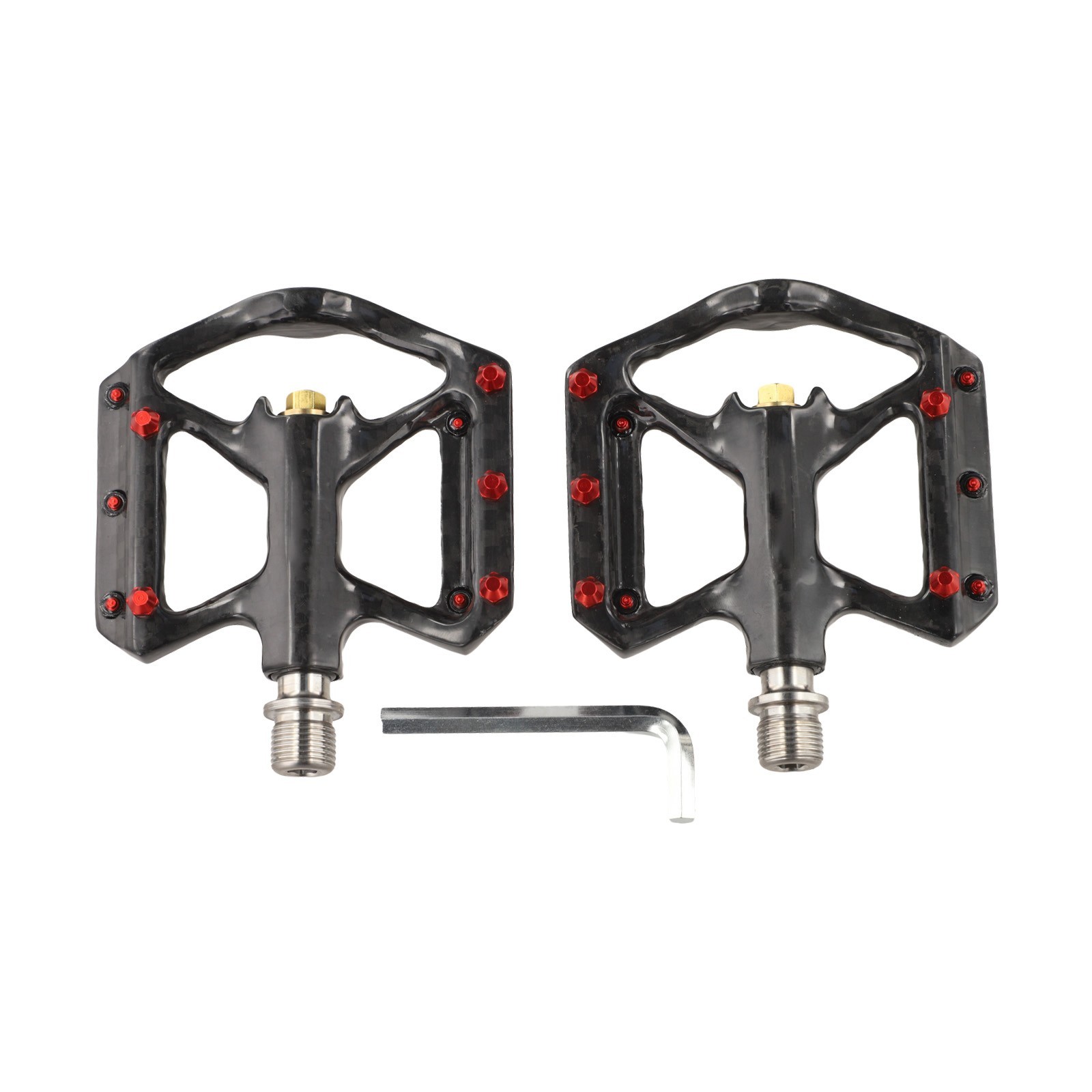 Ultralight Carbon Fiber Bicycle Pedals Pair with 3 Sealed Bearings 180g