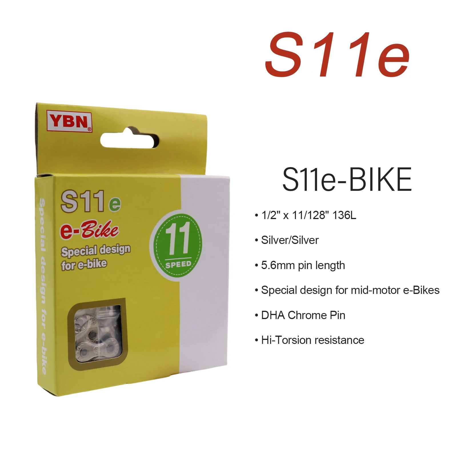 YBN Ebike Chain 8 9 10 11 12s Speed for Motor E-bike for BOSCH Bafang Shimano
