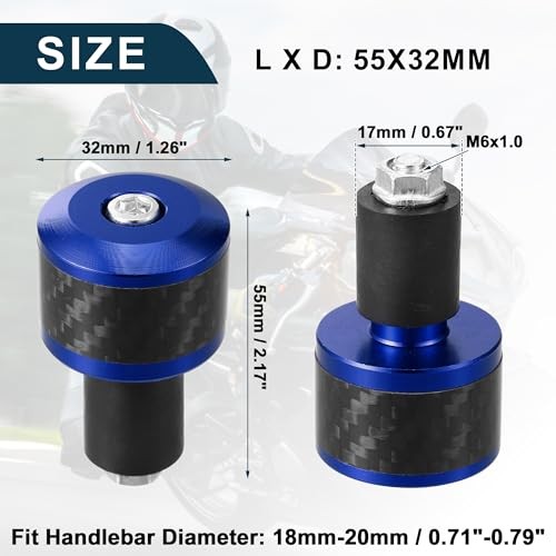 Motorcycle Handlebar End Plug Aluminum Alloy 18mm-20mm 0.71″-0.79″ Fashionable