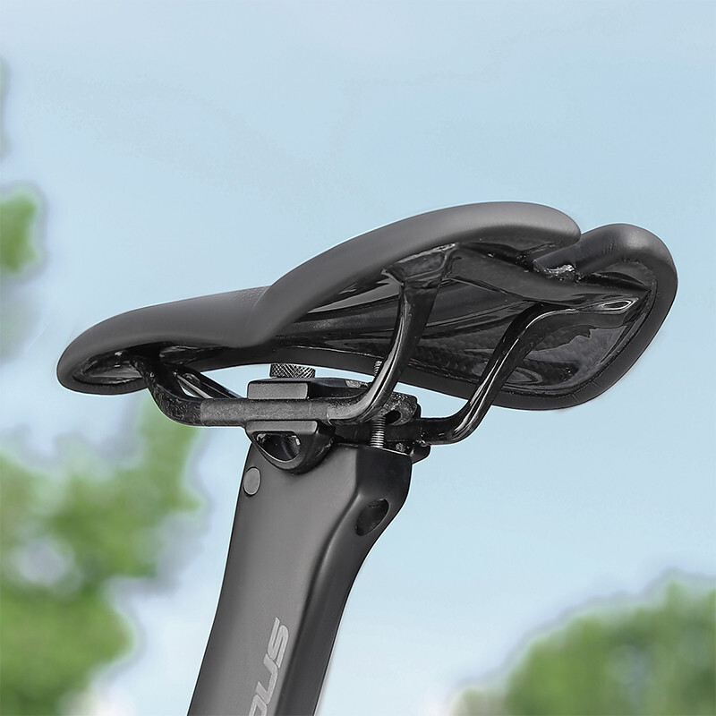 WEST BIKING Carbon Fiber Leather Bicycle Saddle Hollow Road Bike Seat Saddle