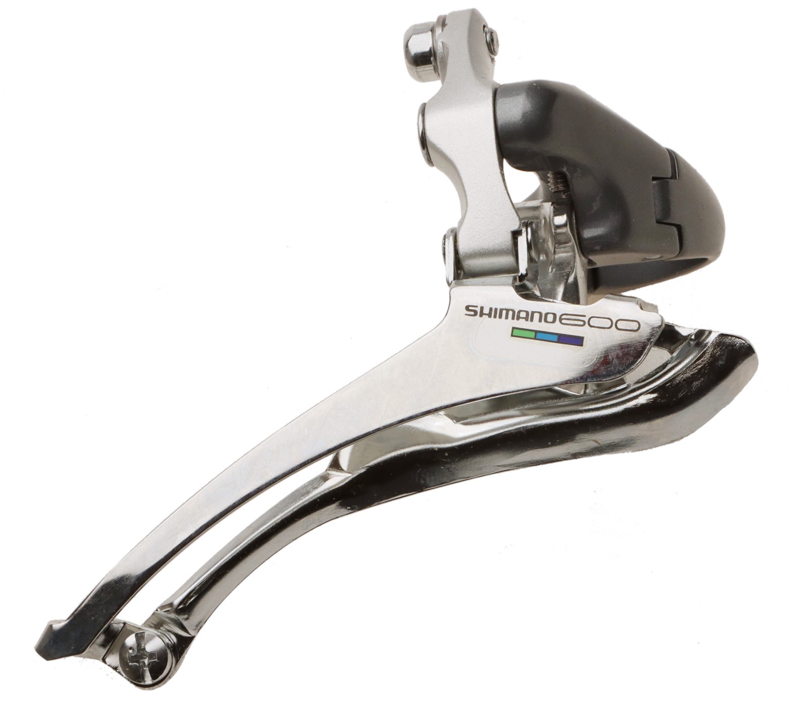 Shimano Ultegra 600 Tri Color FD-6401 Front Derailleur 2×8 Clamp-On 28.6mm NOS